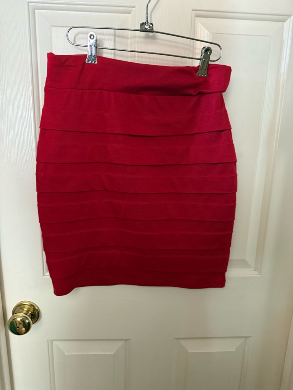 Brat Star Red Tiered Pencil Skirt